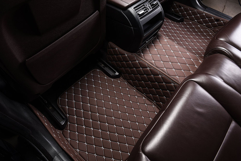 Low Cost Dark Brown Custom Diamond Car Mats