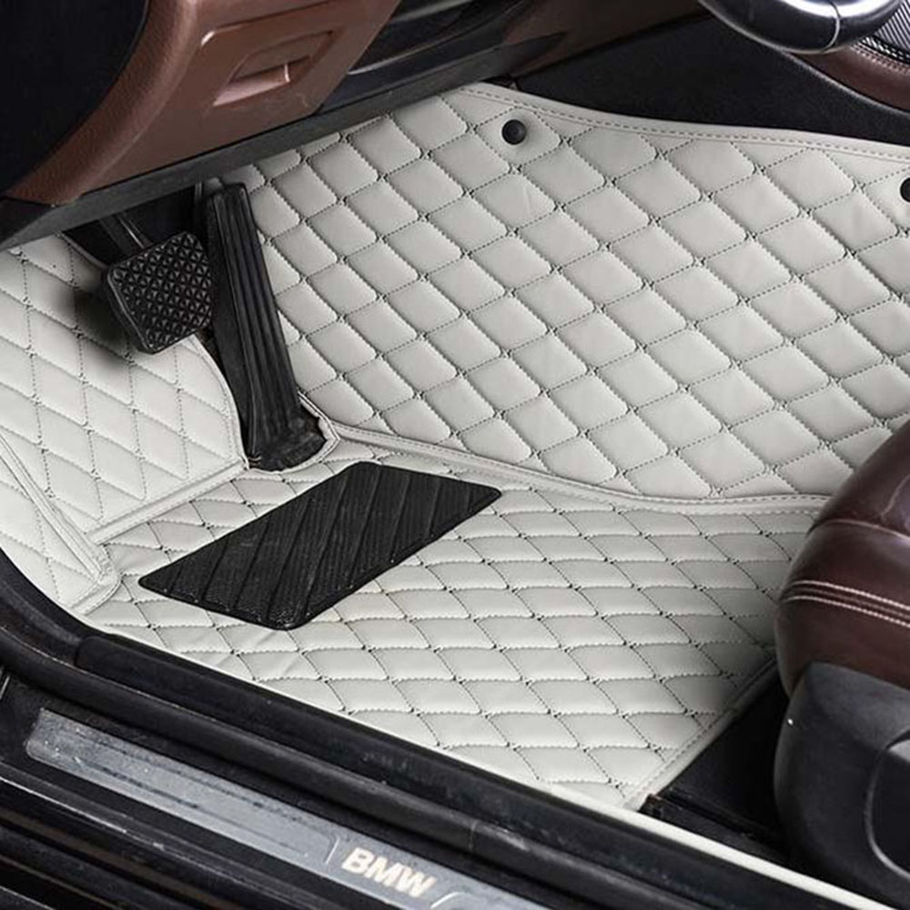 Low Cost Grey Luxury Leather Diamond Car Mats