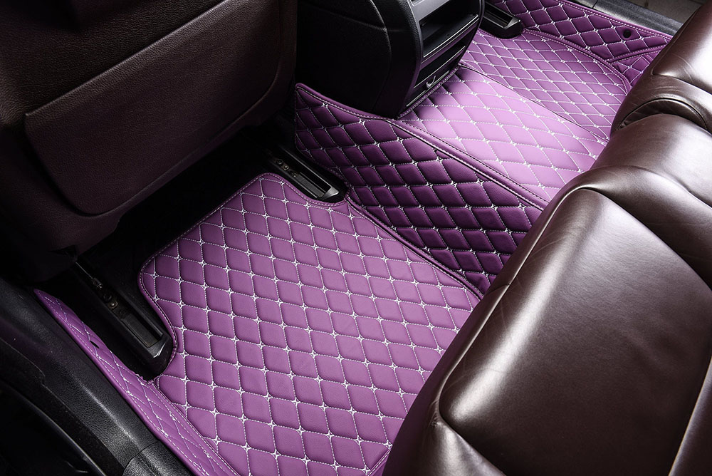 Low Cost Purple Custom Diamond Car Mats