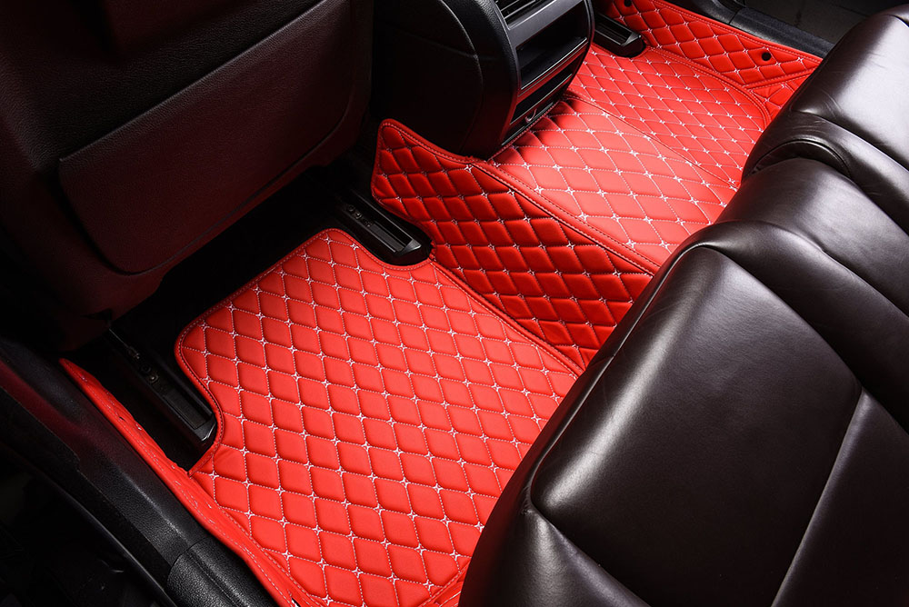 Low Cost Red Custom Diamond Car Mats
