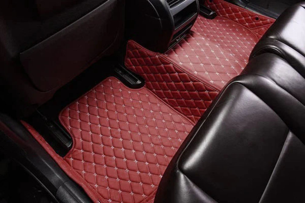 Low Cost Wine Red Custom Diamond Car Mats