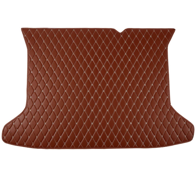 Low Cost Brown Luxury Leather Diamond Trunk Base Mat