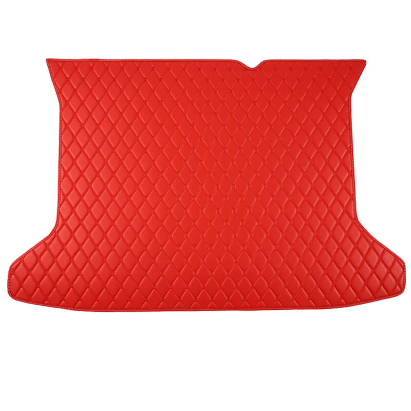 Low Cost Red Luxury Leather Diamond Trunk Base Mat