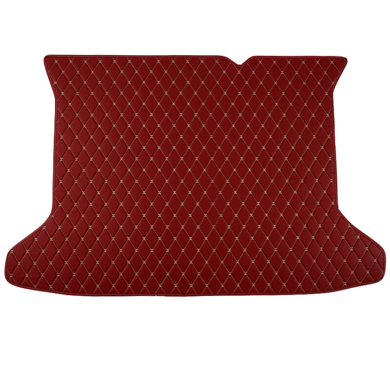 Low Cost Wine Red Luxury Leather Diamond Trunk Base Mat