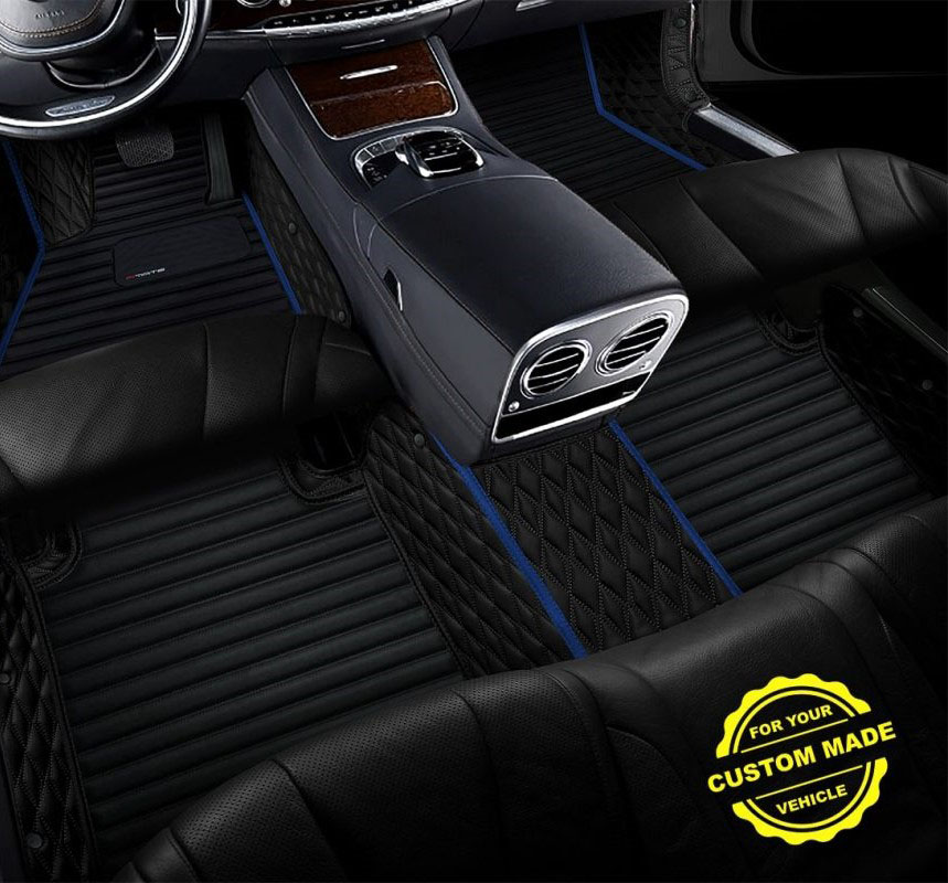 Low Cost Dark Blue Hybrid Line Series Premium Car Mats