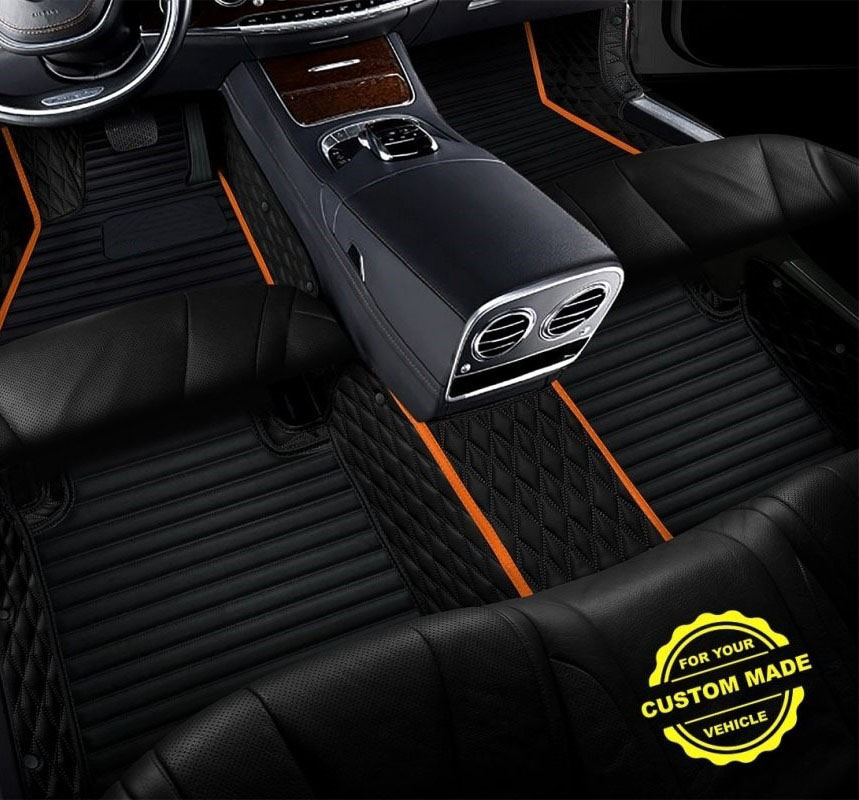 Low Cost Orange Hybrid Line Series Premium Car Mats