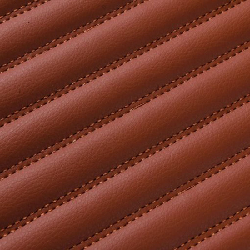 Low Cost Brown Luxury Leather Stripe Car Mats