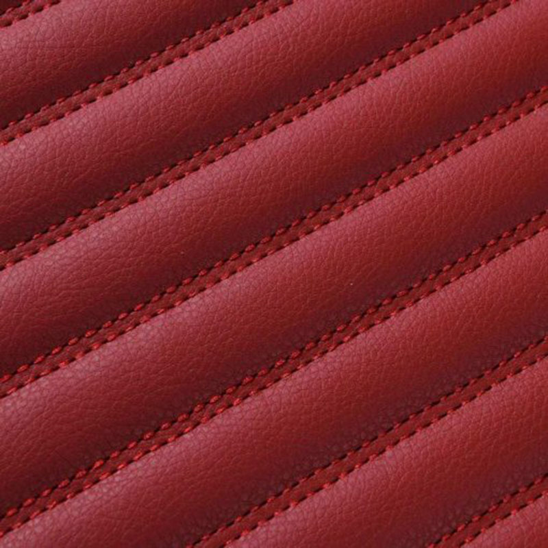 Low Cost Maroon Luxury Leather Stripe Car Mats