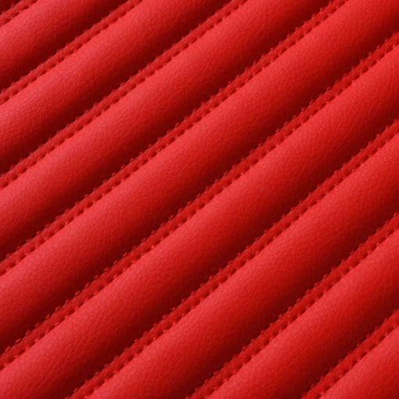 Low Cost Red Luxury Leather Stripe Car Mats